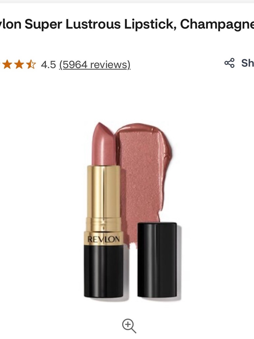 Revlon Super Lustrous Lipstick — Champagne Pink Nude